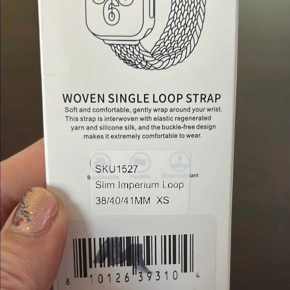 Blue Slim Braided Loop Band